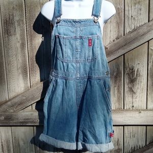 Ralph Lauren Denim Overalls Shorts SZ XS Vintage